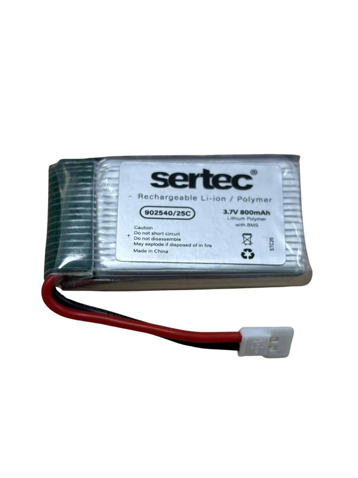 Sertec / 902540 / 3.7V - 800mAh - 15C BEYAZ SOKET