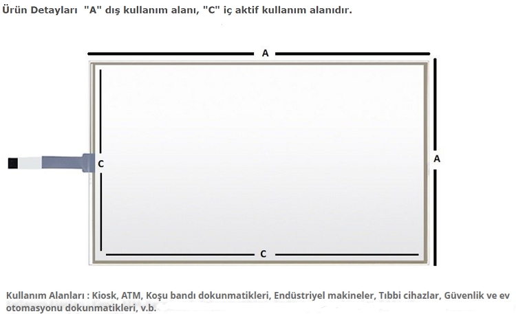 TOUCH SCREEN 4TEL 19 INCH DIS OLCU. 426/266 IC OLCU. 406/252 DOK
